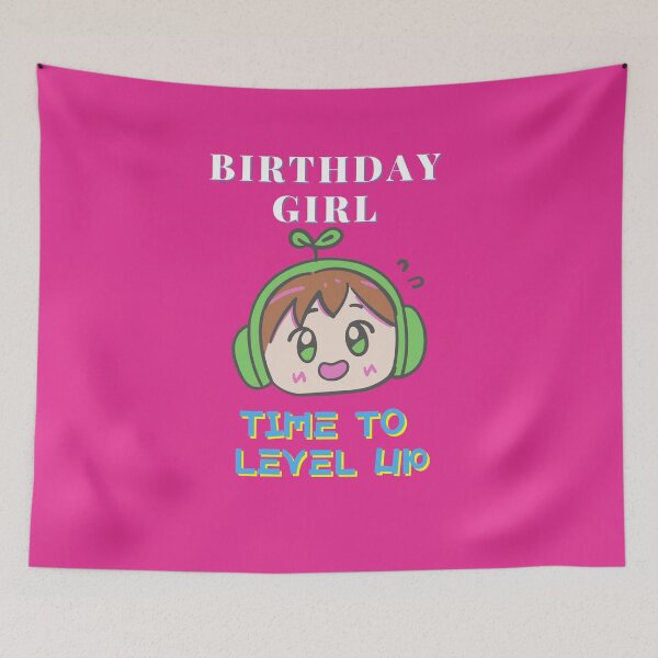 Item preview, Birthday girl time to level up designed and sold by Sasidenidesign.