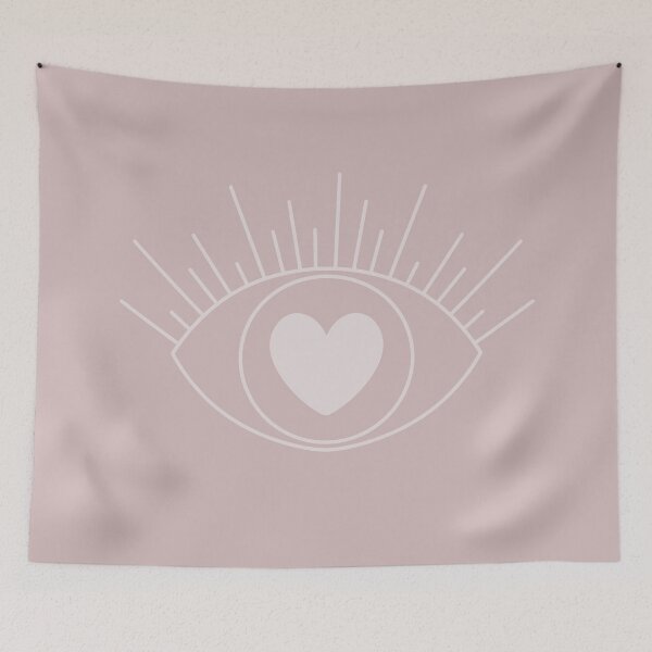 Item preview, Magical Mysterious Aesthetic Indie Style Pretty Heart Eye Gray Pink designed and sold by scorpiolane.