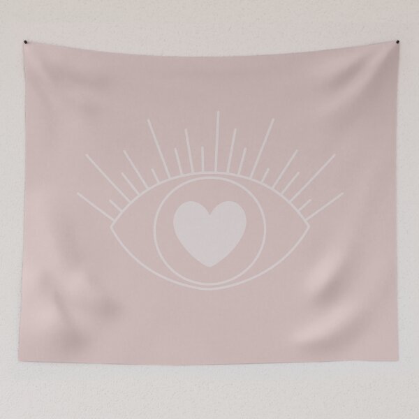 Item preview, Magical Mysterious Aesthetic Indie Style Pretty Heart Eye Pale Pink designed and sold by scorpiolane.