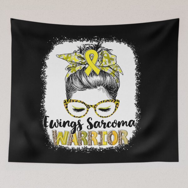 Item preview, Messy Bun Leopard Ewings Sarcoma Warrior designed and sold by rechardtee.