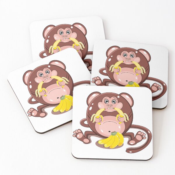 Item preview, Funny monkey with bananas  designed and sold by Mashusha-art.