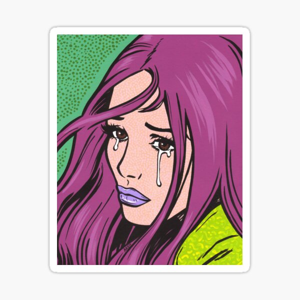 Item preview, Purple Crying Comic Girl designed and sold by turddemon.