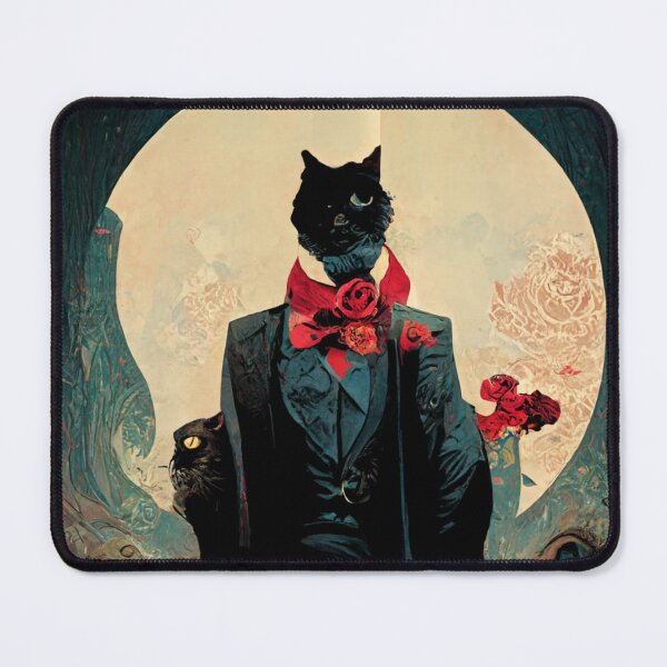 Item preview, The Catfather has a red rose bow-tie. designed and sold by BraveFellow.
