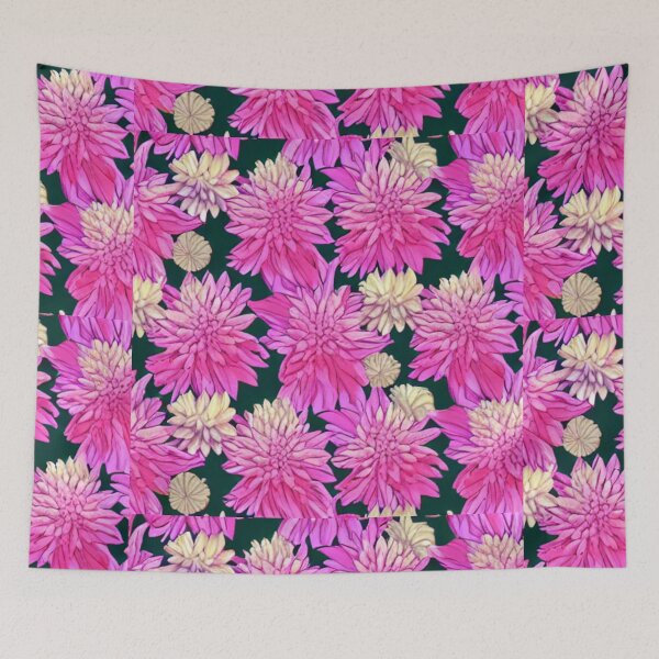 Item preview, Pink and Cream Flower Patterns designed and sold by ArteEterno.