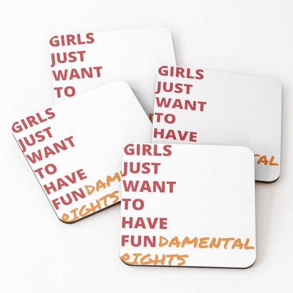 Item preview, GIRLS JUST WANT TO HAVE FUNDAMENTAL RIGHTS | FALL FEMINISM QUOTE | WOMEN'S EQUALITY SIMPLE TEXT designed and sold by Festive Feminist.