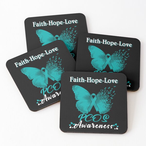 Item preview, Faith Hope Love Butterfly PCOS Awareness designed and sold by Gillosina.