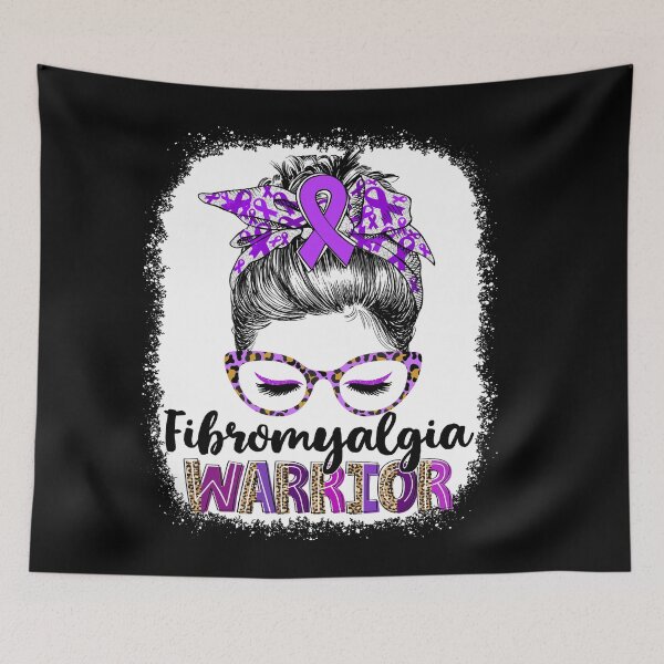 Item preview, Messy Bun Leopard Fibromyalgia Warrior designed and sold by rechardtee.