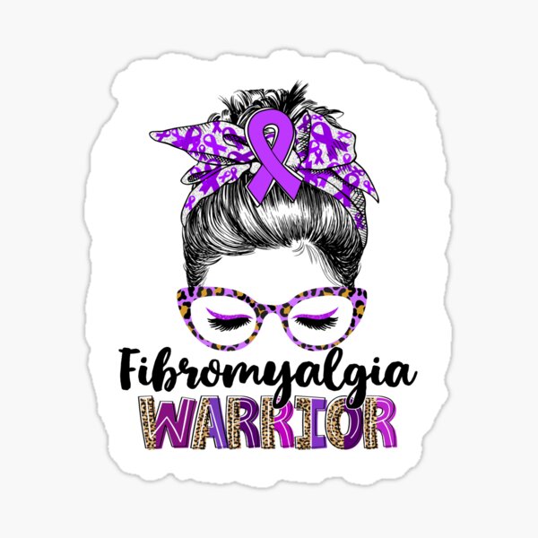 Item preview, Messy Bun Leopard Fibromyalgia Warrior designed and sold by rechardtee.