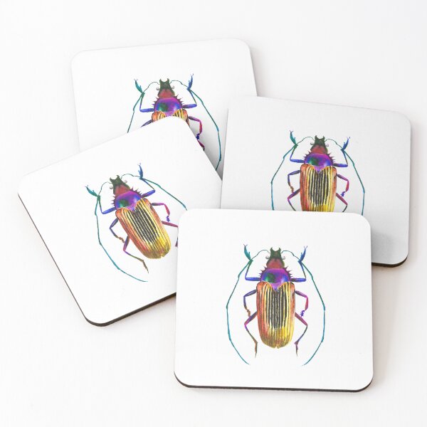 Item preview, Rainbow Watercolour Beetle designed and sold by tifft.