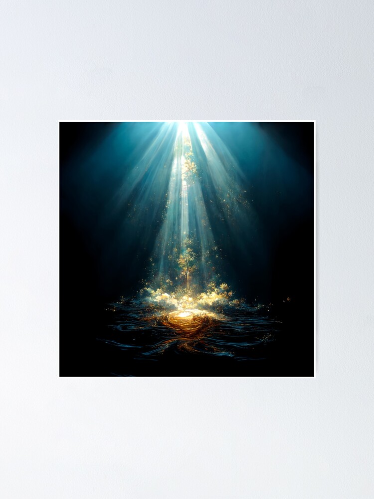 Spirit of God was Hovering Over the Waters & God Said, Let There be Light |  Poster
