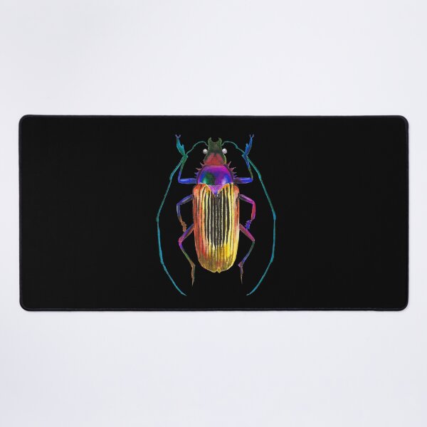 Item preview, Rainbow Watercolour Beetle Black Background designed and sold by tifft.