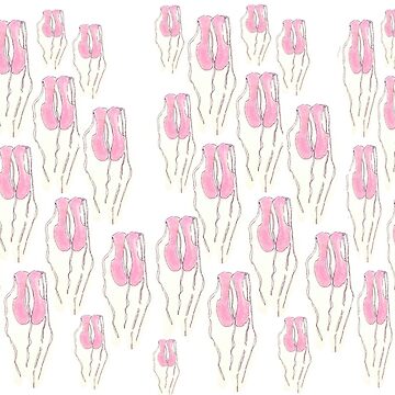 Artwork thumbnail, Pink Ballet Slippers pattern by HEVIFineart