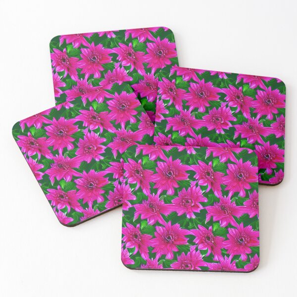 Item preview, Patterns of pink flowers and green leaves designed and sold by ArteEterno.