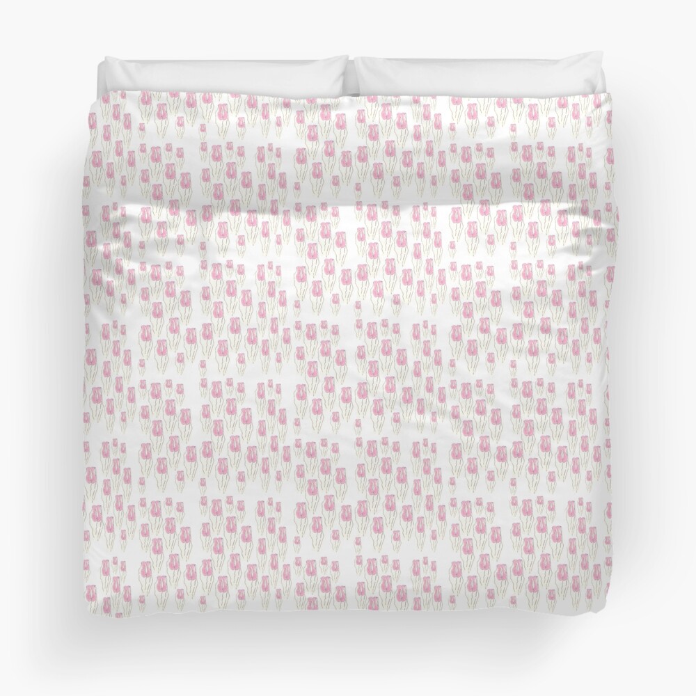 Pink Ballet Slippers pattern Duvet Cover