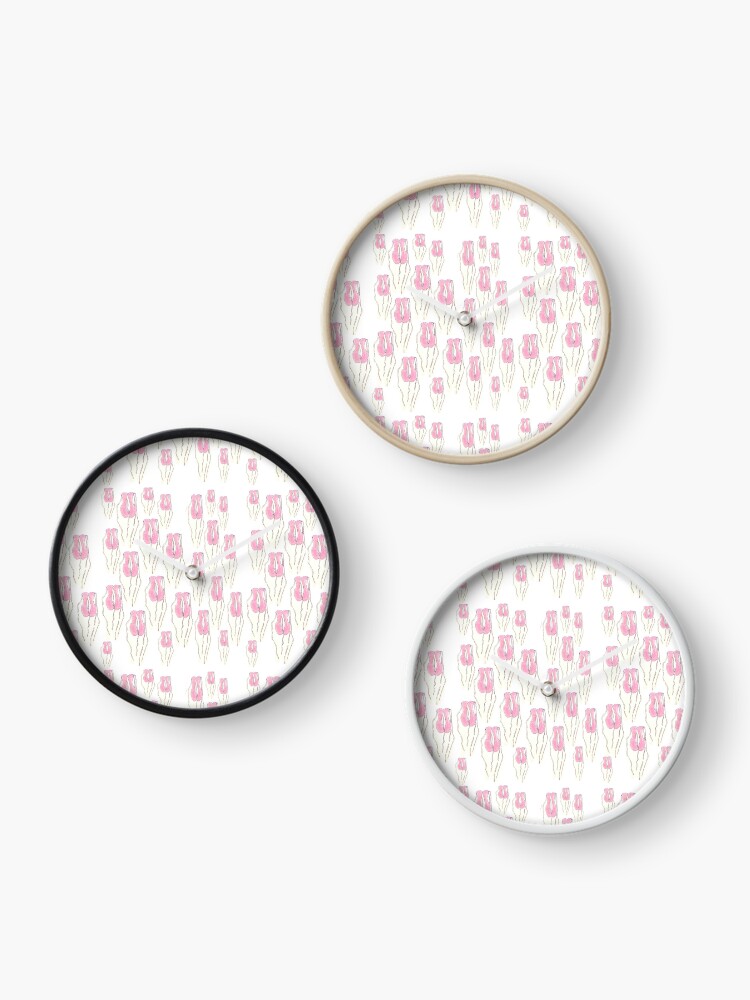Thumbnail 3 of 4, Clock, Pink Ballet Slippers pattern designed and sold by HEVIFineart.
