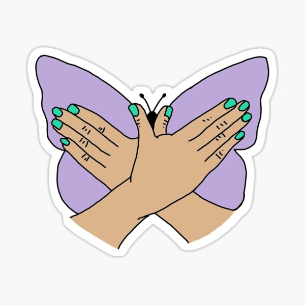 "ASL Butterfly Art" Sticker for Sale by jesstherealmess Redbubble