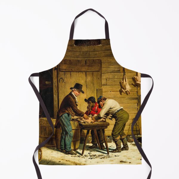 Item preview, Vintage Retro Christmas Wall Art Preparing for Christmas (Plucking Turkeys) by Francis William Edmonds designed and sold by AesthetesLegacy.