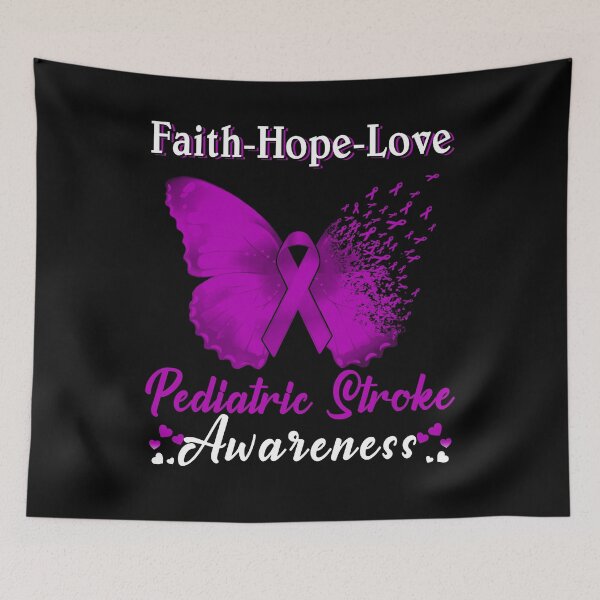 Item preview, Faith Hope Love Butterfly Pediatric Stroke Awareness designed and sold by Gillosina.