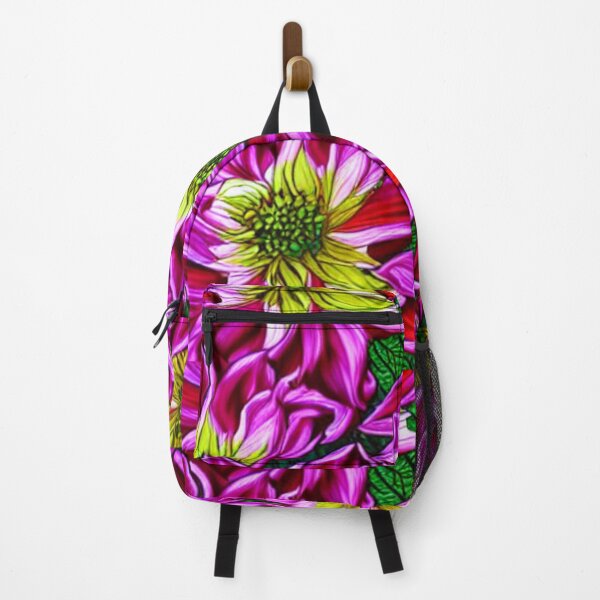Item preview, Pink flower patterns with yellow designed and sold by ArteEterno.