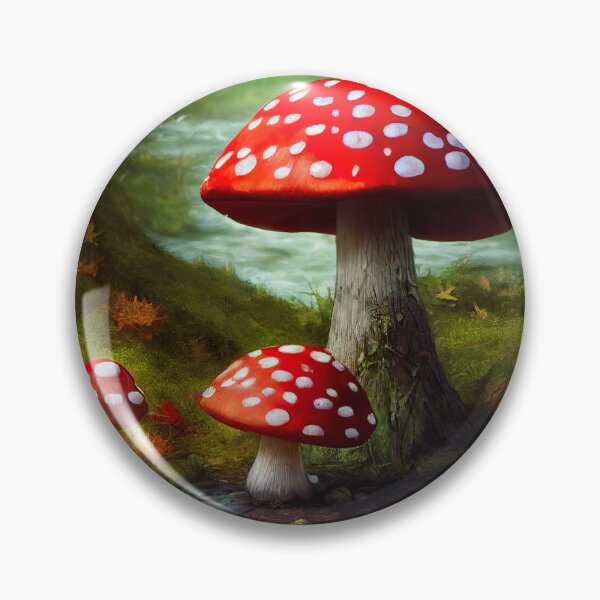 Item preview, Magic Mushroom, Fly Agaric In Forest designed and sold by AnuGoldPrints.