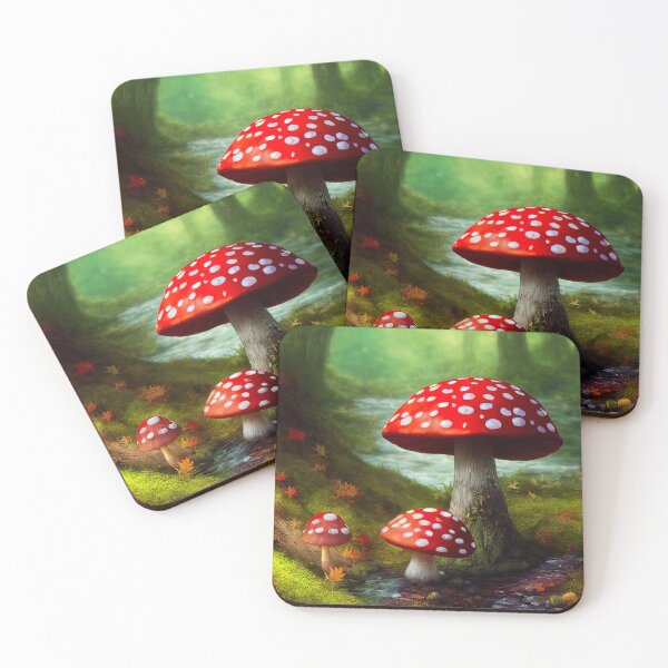Item preview, Magic Mushroom, Fly Agaric In Forest designed and sold by AnuGoldPrints.
