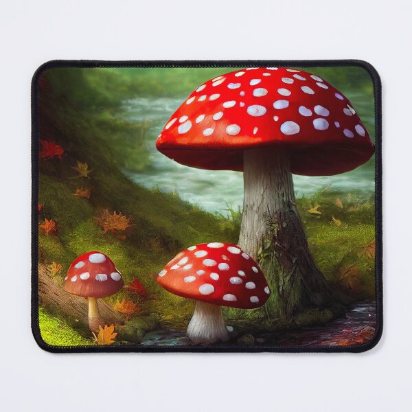 Item preview, Magic Mushroom, Fly Agaric In Forest designed and sold by AnuGoldPrints.