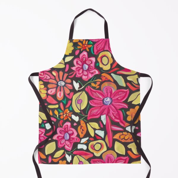 Item preview, Patterns of pink flowers, orange and yellow petals designed and sold by ArteEterno.