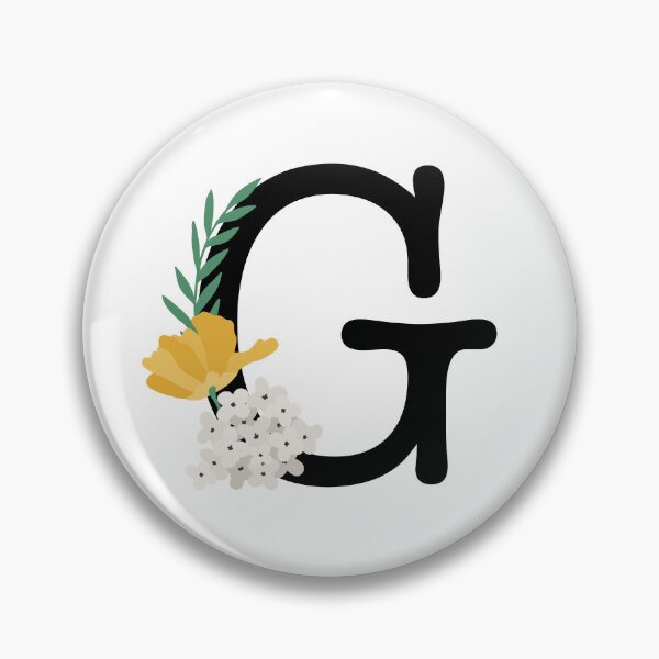 Item preview, Alphabet G Monogram Modern Floral Typewriter Font designed and sold by AlphaWords.