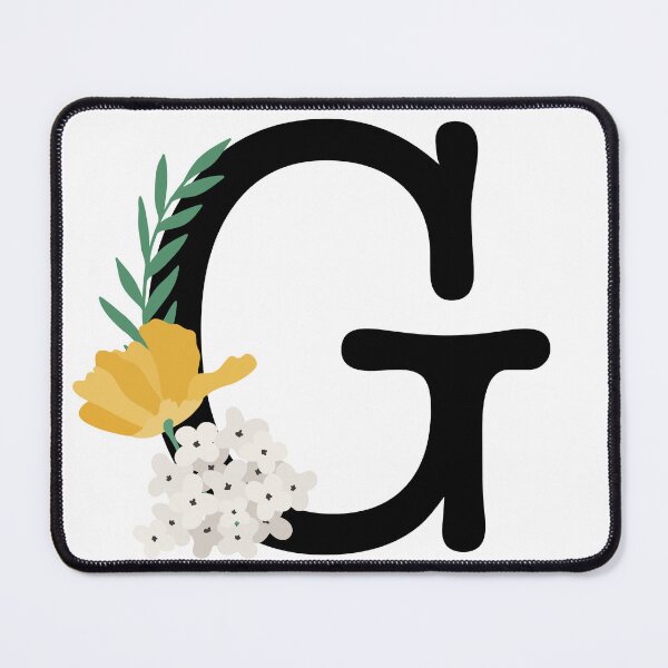 Item preview, Alphabet G Monogram Modern Floral Typewriter Font designed and sold by AlphaWords.