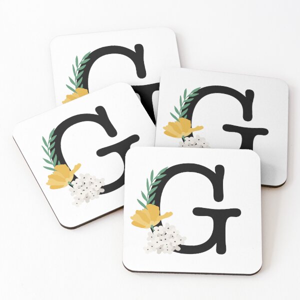 Item preview, Alphabet G Monogram Modern Floral Typewriter Font designed and sold by AlphaWords.