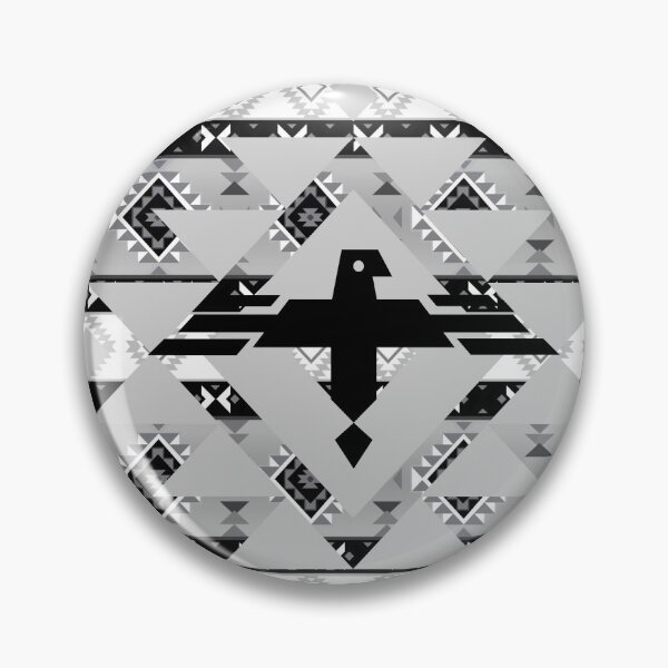 Item preview, Native American Indian Thunderbird Tribal Pattern - Black White And Grey designed and sold by handsoftime2020.