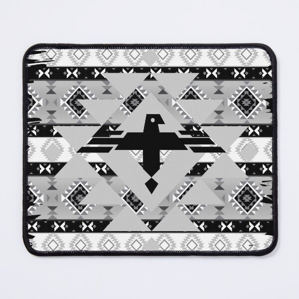 Item preview, Native American Indian Thunderbird Tribal Pattern - Black White And Grey designed and sold by handsoftime2020.