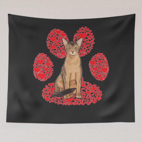 Item preview, Abyssinian Valentines Day Cat Love designed and sold by bozhilazharal.