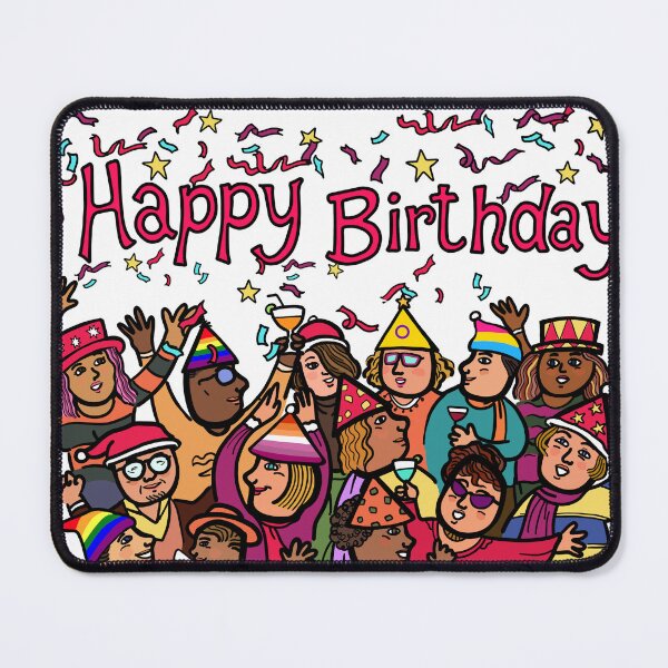 Item preview, A group of crowds of gay lgbtq people celebrate birthday party. designed and sold by Nalidsa Sukprasert.