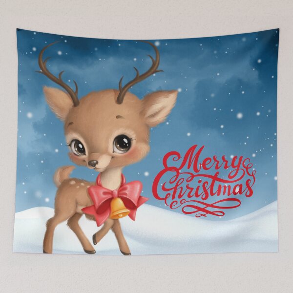 Item preview, Merry Christmas Deer designed and sold by Edenglow Prints & Peculiars.