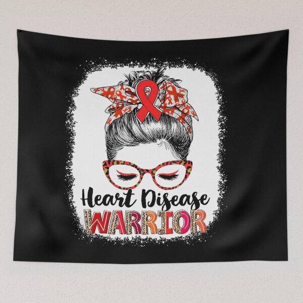 Item preview, Messy Bun Leopard Heart Disease Warrior designed and sold by rechardtee.