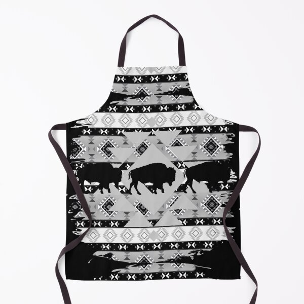 Item preview, Native American Bison Design - Black White And Grey designed and sold by handsoftime2020.