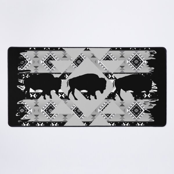Item preview, Native American Bison Design - Black White And Grey designed and sold by handsoftime2020.