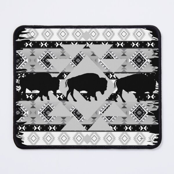 Item preview, Native American Bison Design - Black White And Grey designed and sold by handsoftime2020.