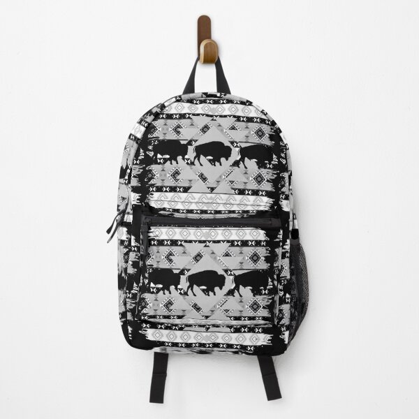 Item preview, Native American Bison Design - Black White And Grey designed and sold by handsoftime2020.