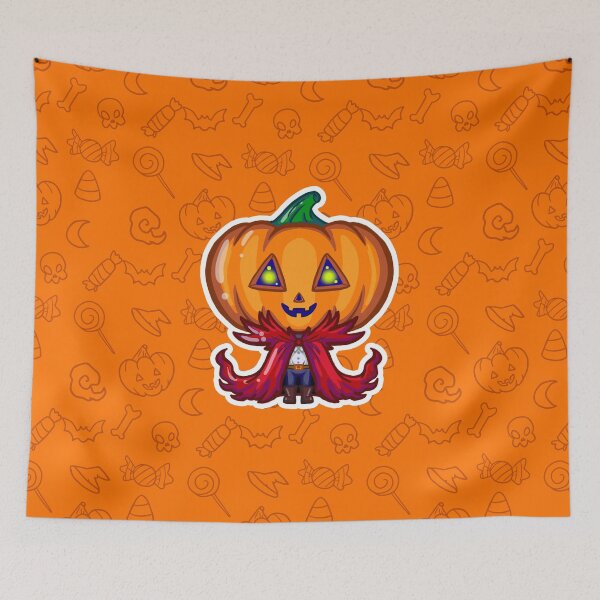 Item preview, Cute little monster pumpkin head designed and sold by konekoilustra.