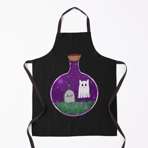 Item preview, ghost cat in terrarium Halloween designed and sold by Natsukittyart.