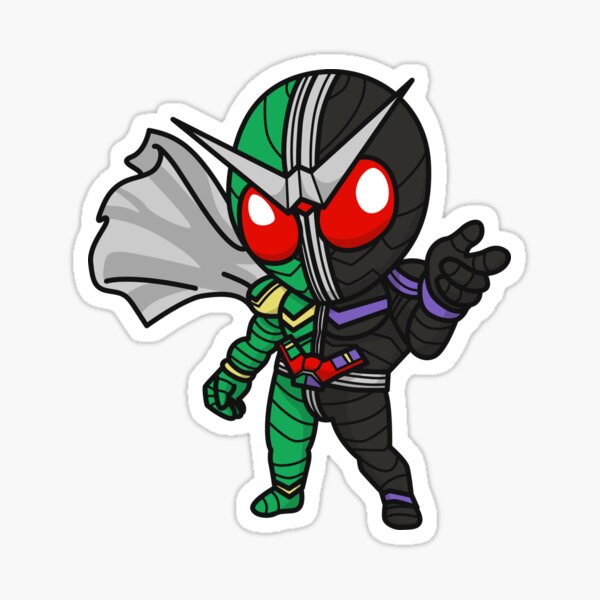 Item preview, Kamen Rider W (CycloneJoker) Chibi Style Kawaii designed and sold by mattzwug-draws.