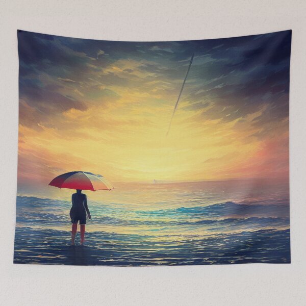 Item preview, Contemplating the Sea Art designed and sold by TravelingOak.