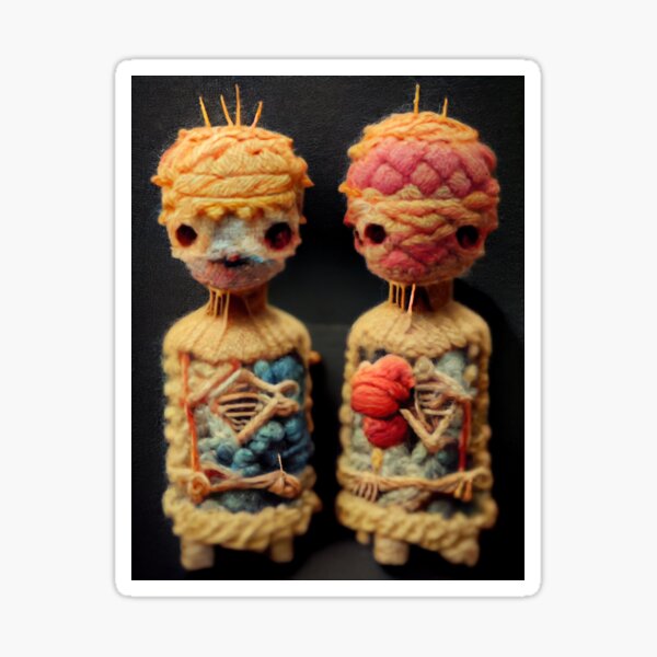 Demonology in knitting Sticker