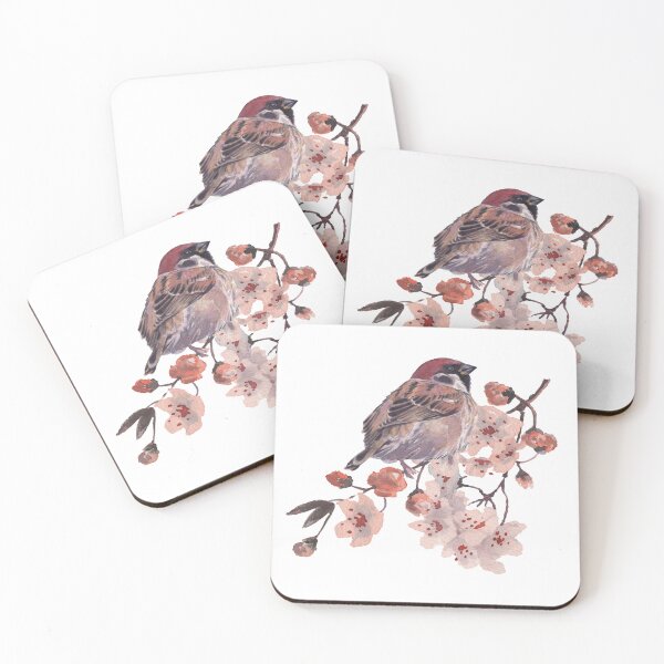 Item preview, Watercolor Male Sparrow Bird designed and sold by virillanissa.