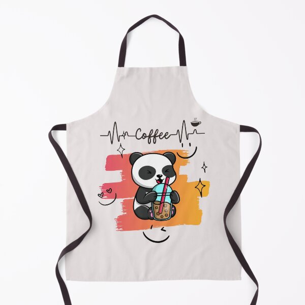 Item preview, Cute panda drinking coffee, coffee and panda designed and sold by ColourTrials.