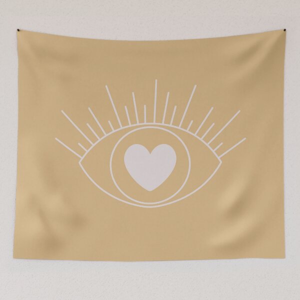 Item preview, Magical Mysterious Aesthetic Indie Style Pretty Heart Eye Honey Yellow designed and sold by scorpiolane.
