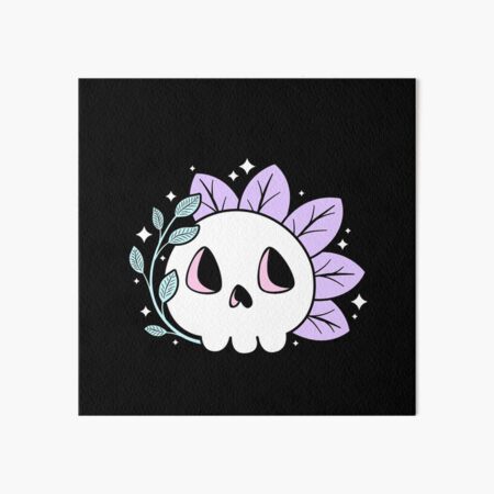Leafy Skull (Pastels) Art Board Print