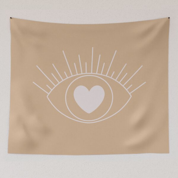 Item preview, Magical Mysterious Aesthetic Indie Style Pretty Heart Eye Peach Yellow designed and sold by scorpiolane.